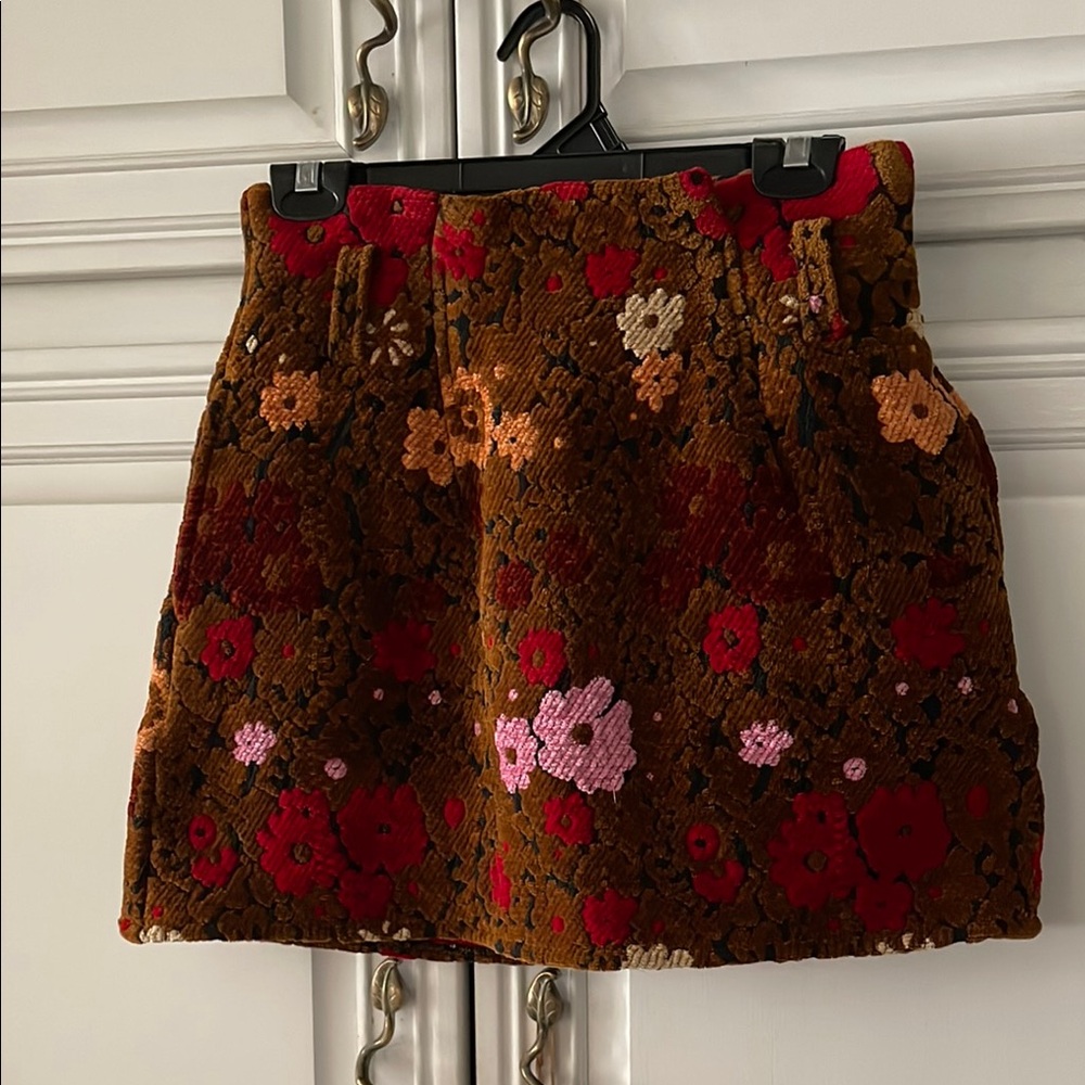 Floral Brown Skirt